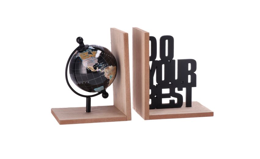 Fermalibri mappamondo H15 cm ---Mdf-15 cmx24 Fermalibri mappamondo H15 cm ---Mdf-15 cmx24