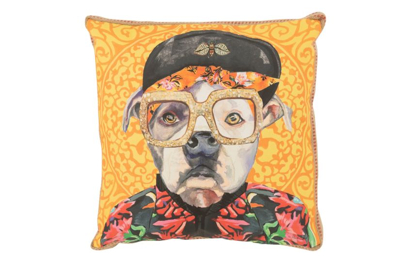 Pop cuscino con cane 50x50 cm--Multicolore-Canvas-50 cmx50 cm Pop cuscino con cane 50x50 cm--Multicolore-Canvas-50 cmx50 cm