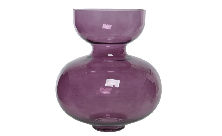 Nancy vaso H25 cm in vetro viola - -Viola-Vetro Nancy vaso H25 cm in vetro viola - -Viola-Vetro