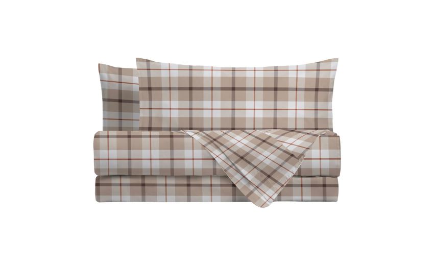 Chardonnay copripiumino matrimoniale tartan ruggine--Multicolore-100% Cotone-Matrimoniale Chardonnay copripiumino matrimoniale tartan ruggine--Multicolore-100% Cotone-Matrimoniale