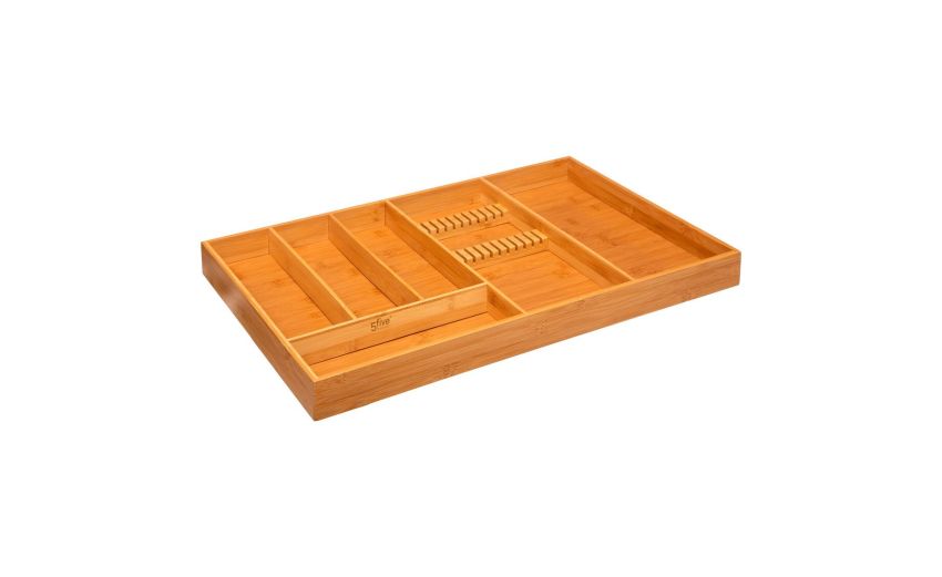 Portaposate estensibile in bamboo 58x38 cm- -Legno naturale-Bamboo-5 Portaposate estensibile in bamboo 58x38 cm- -Legno naturale-Bamboo-5
