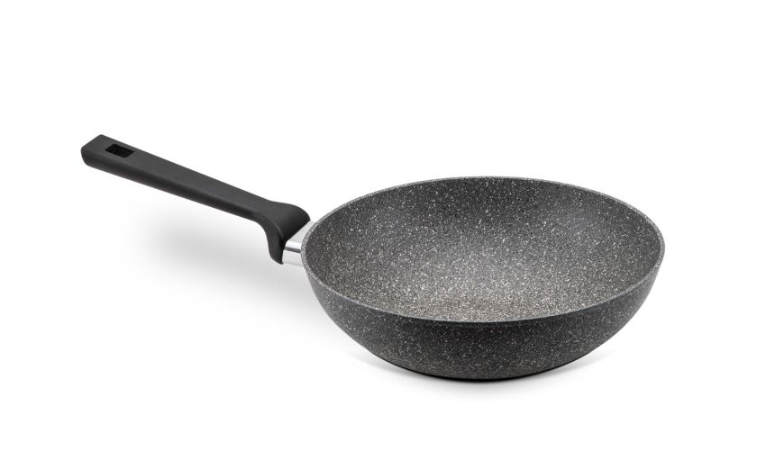Planeta wok antiaderente Ø28 cm- -Grigio-Alluminio riciclato Planeta wok antiaderente Ø28 cm- -Grigio-Alluminio riciclato