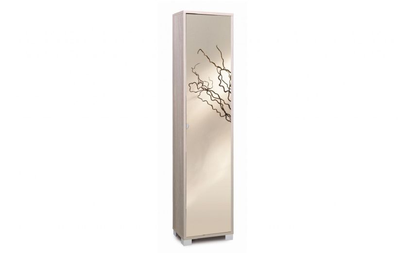 Alessia mobile multiuso olmo 1 anta specchio-4 ripiani regolabili-Legno naturale-Pannello-190 cmx43 cm Alessia mobile multiuso olmo 1 anta specchio-4 ripiani regolabili-Legno naturale-Pannello-190 cmx43 cm