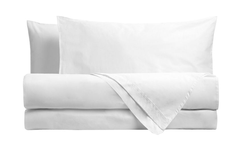 Completo letto 1 piazza e mezza bianco--Bianco-Cotone Completo letto 1 piazza e mezza bianco--Bianco-Cotone