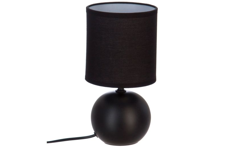 Timeo abatjour nera in ceramica E14 60W--Nero-Ceramica Timeo abatjour nera in ceramica E14 60W--Nero-Ceramica