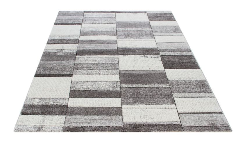 Sasso tappeto bianco e grigio a quadri 160x230 cm--Grigio-Polipropilene-230 cmx160 cm Sasso tappeto bianco e grigio a quadri 160x230 cm--Grigio-Polipropilene-230 cmx160 cm