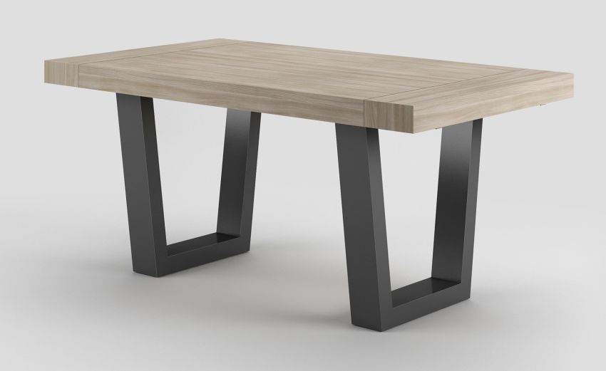 Dual tavolo in pannello nobilitato colore olmo L140/220 cm-Le braccia di allungamento in legno di faggio-Legno chiaro-Nobilitato-76 cmx140 cm Dual tavolo in pannello nobilitato colore olmo L140/220 cm-Le braccia di allungamento in legno di faggio-Legno chiaro-Nobilitato-76 cmx140 cm