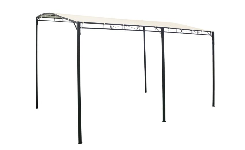 Stromboli gazebo pergola 5 pali ecrù--Beige-Acciaio-240 cmx400 cm Stromboli gazebo pergola 5 pali ecrù--Beige-Acciaio-240 cmx400 cm