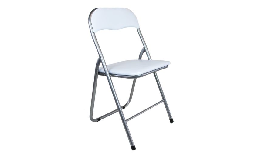 Oplà sedia pieghevole bianca--Bianco-Pvc-80 cmx45 cm Oplà sedia pieghevole bianca--Bianco-Pvc-80 cmx45 cm