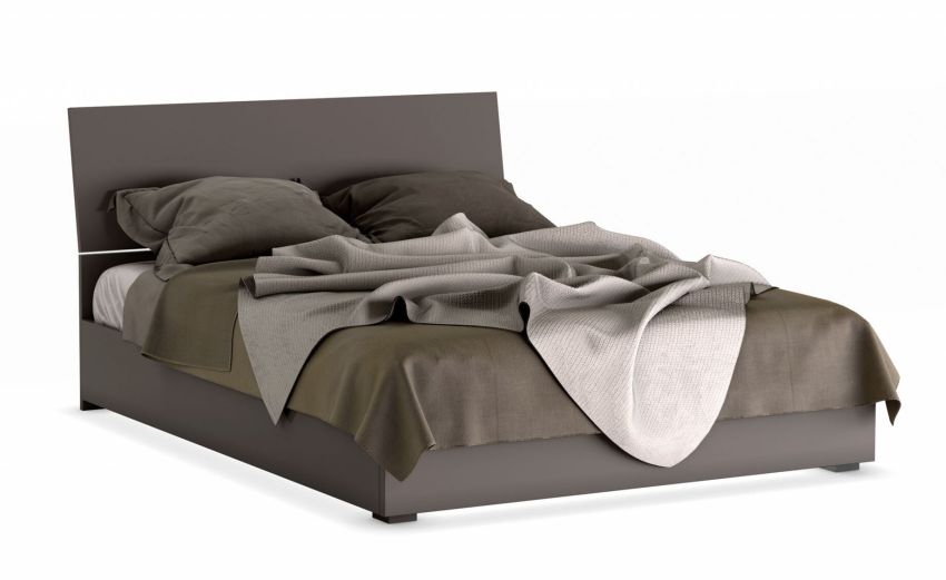 Desiree letto matrimoniale grigio cenere-In pannello ecologico certificato; senza contenitore Desiree letto matrimoniale grigio cenere-In pannello ecologico certificato; senza contenitore