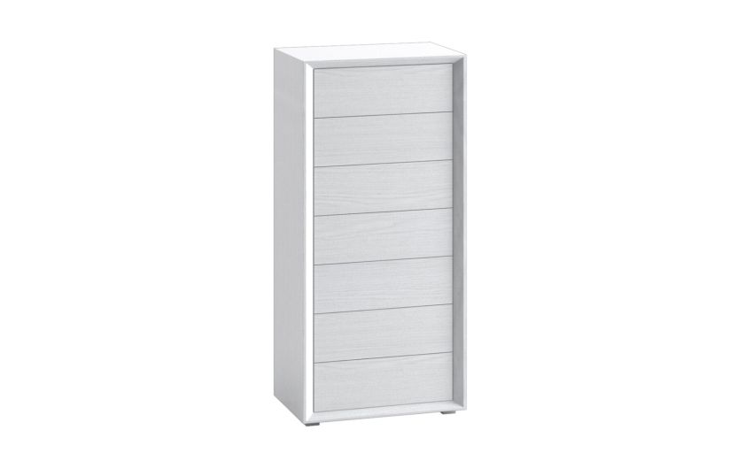 Monica settimino 7 cassetti bianco-In pannello ecologico certificato-Legno bianco-Pannello ecologico-134 cmx61 Monica settimino 7 cassetti bianco-In pannello ecologico certificato-Legno bianco-Pannello ecologico-134 cmx61