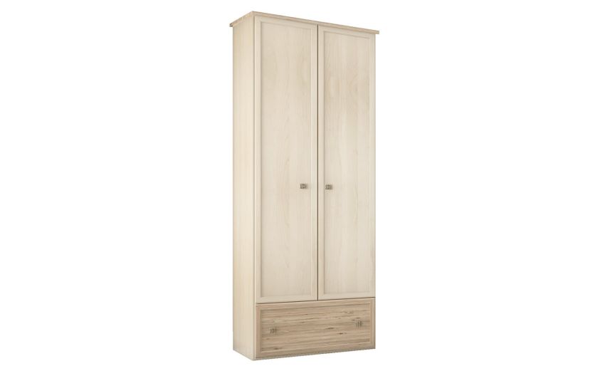 Susy armadio 2 ante battenti e 1 cassetto betulla-In pannello ecologico certificato-Legno naturale-Pannello ecologico-241 cmx88 cm Susy armadio 2 ante battenti e 1 cassetto betulla-In pannello ecologico certificato-Legno naturale-Pannello ecologico-241 cmx88 cm