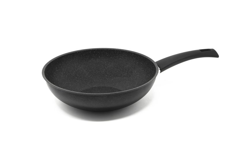 Italiadoro wok per induzione Ø28 cm-antiaderente-Nero-Acciaio Italiadoro wok per induzione Ø28 cm-antiaderente-Nero-Acciaio