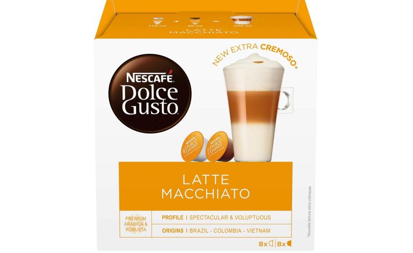 Nescafè Dolce Gusto Box 16 capsule Latte macchiato-Spettacolare e voluttuoso Nescafè Dolce Gusto Box 16 capsule Latte macchiato-Spettacolare e voluttuoso