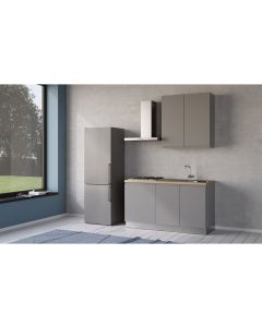 Iris cucina 150 cm colore grigio chiaro -1 elettrodomestico --Melaminico