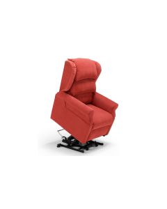 Fiore Plus poltrona in tessuto rosso-Seduta relax elettrica
