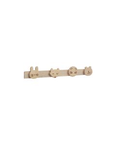 Wild appendiabiti per cameretta 4 ganci- -Legno naturale-Mdf-8