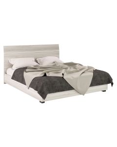 Mia giroletto matrimoniale frassino ghiaccio-In pannello nobilitato-Grigio chiaro-Nobilitato-80 cmx172 cm