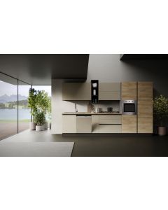 Maila cucina 363 cm colore quercia e argilla---Melaminico