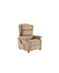 Fiore poltrona relax in tessuto beige-Seduta relax elettrica
