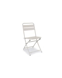 Levanto sedia in ferro crema-Pieghevole-Beige-Ferro-85 cmx44 cm