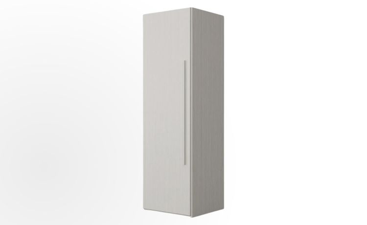 Cabrio armadio 1 anta betulla L.64-L.64 cm H.208 cm P.62 cm-Legno bianco-Pannello ecologico-208 cmx64 cm
