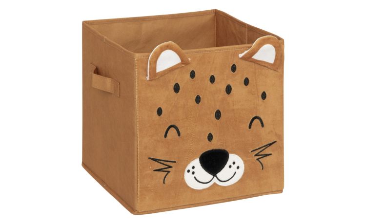 Cubo porta giochi leopardo