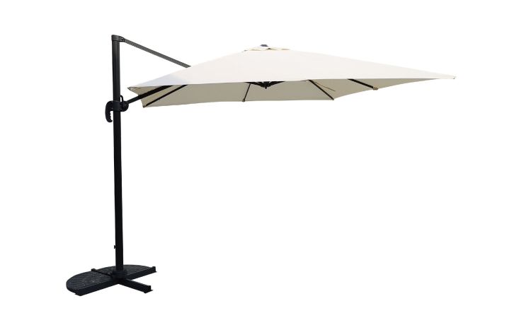 Ortigia ombrellone 4x3 ecrù--Beige-Alluminio-254 cmx400 cm