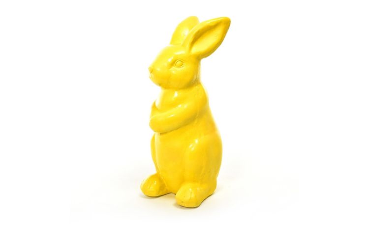 Bunny coniglio in resina giallo h40 cm