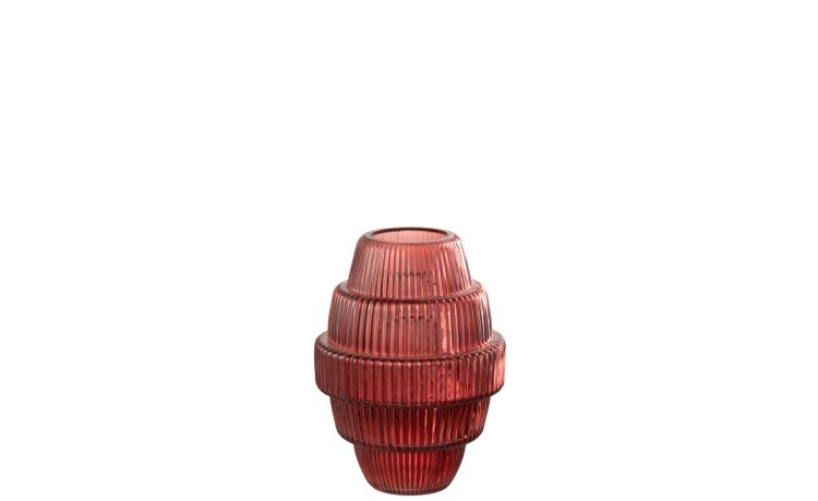 Max vaso in vetro rosso S--Rosso-Vetro-23 cmx17 cm