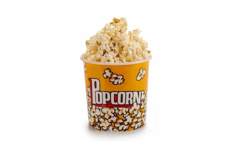 Contenitore porta pop corn Ø13 cm- -Giallo-Plastica