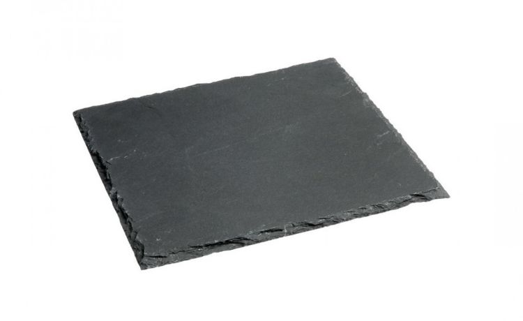 Tagliere in ardesia grigio scuro 20x20 cm- -Grigio scuro-Ardesia-20 cmx20 cm