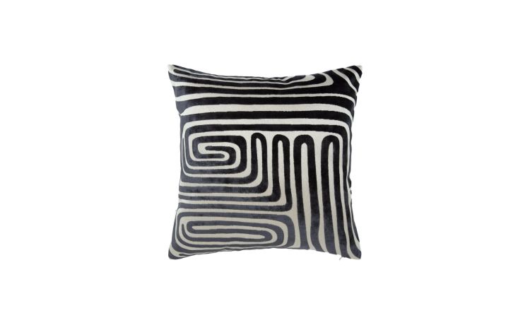 Molly cuscino asfalt bianco e nero 45x45 cm--Nero-Viscosa-45 cmx45 cm