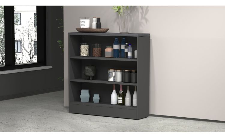 Snack mobile a giorno antracite--Nero-Pannello-90 cmx25 cm