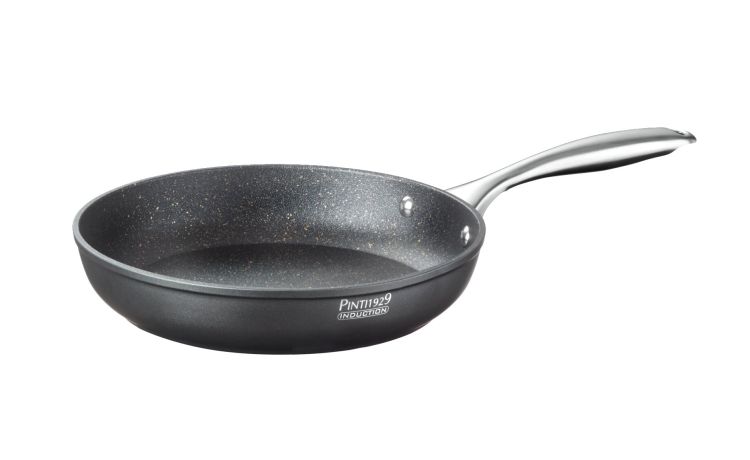 Padella ST1 antiaderente per induzione Ø28 cm-Fondo adatto a induzione-Grigio