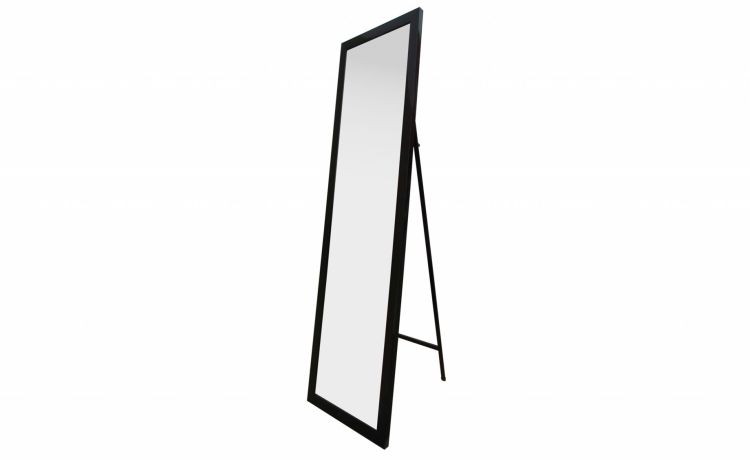 Black specchio da terra 47x158 cm- -Nero-Polistirene-159 cmx47