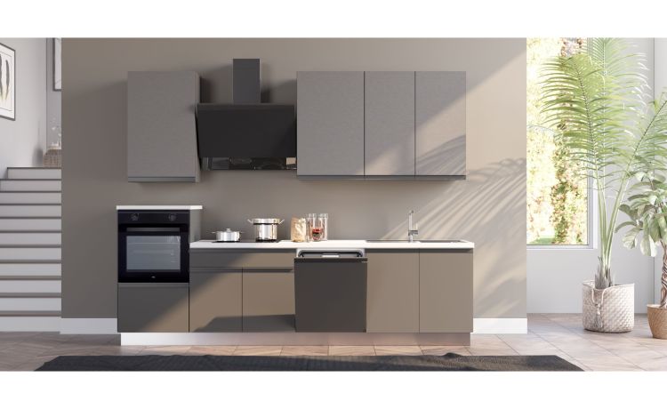 Young cucina completa L300 cm con piano induzione