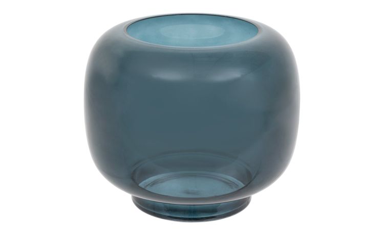 Be Vintage portacandela in vetro blu