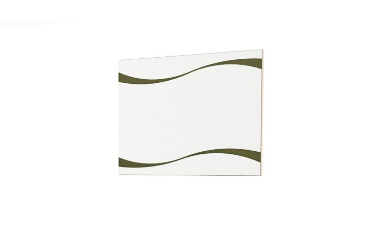 Perla specchiera a onde 70x90 cm- -Legno naturale-Pannello-70 cmx90 cm