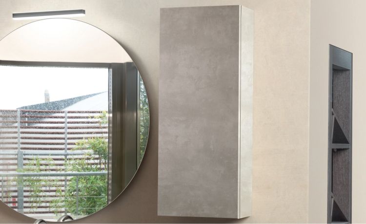 Zen pensile push&amp;pull--Cemento-Melaminico-75 cmx30 cm