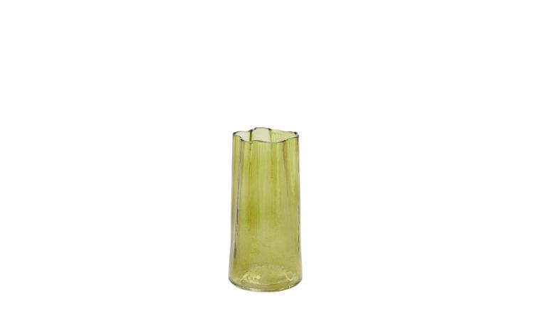 Murada vaso in vetro verde h20 cm--Verde-Vetro