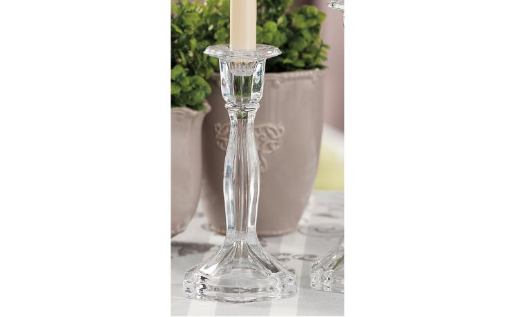 Alexia portacandele in vetro h15 cm--Trasparente-Vetro