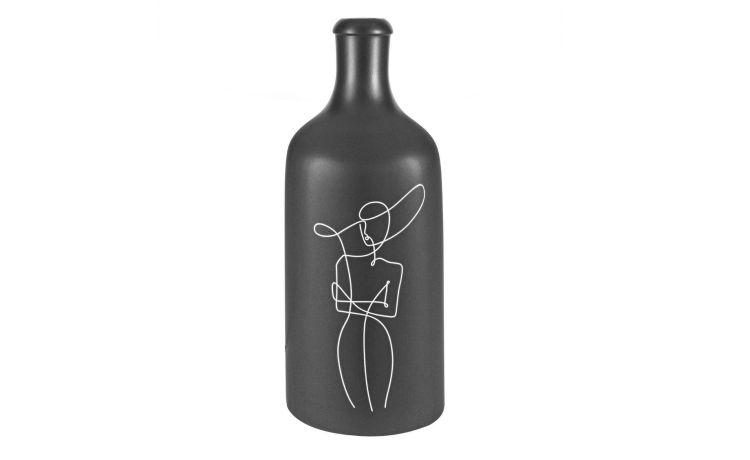Kitakata vaso in ceramica nero h30 cm--Nero-Ceramica