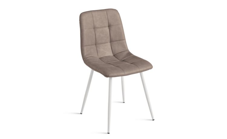 Ginevra sedia in ecopelle tortora--Tortora-Ecopelle-88 cmx43 cm