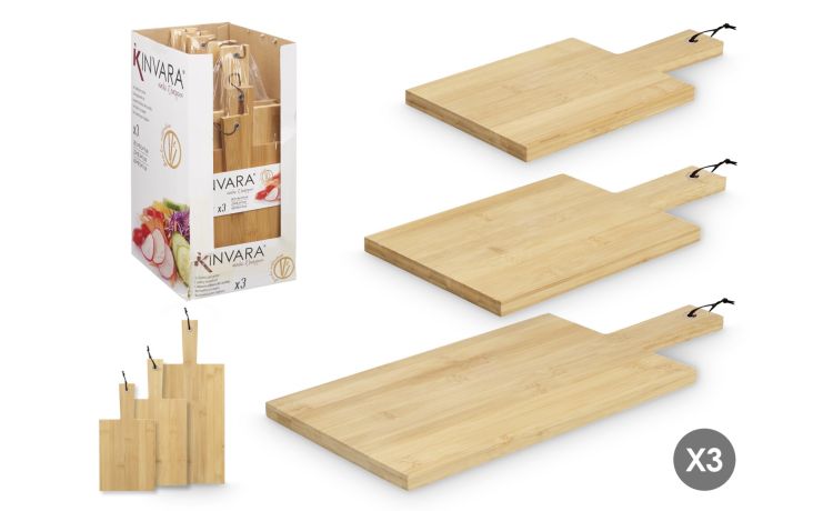 Set 3 taglieri in bambù con manico--Legno-Bamboo-0