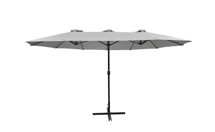 Mykonos ombrellone 4x3 antracite/grigio chiaro--Grigio chiaro-Acciaio-240 cmx460 cm