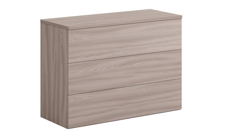Mia comò 3 cassetti olmo delicato-In pannello nobilitato-Legno naturale-Nobilitato-74 cmx103 cm