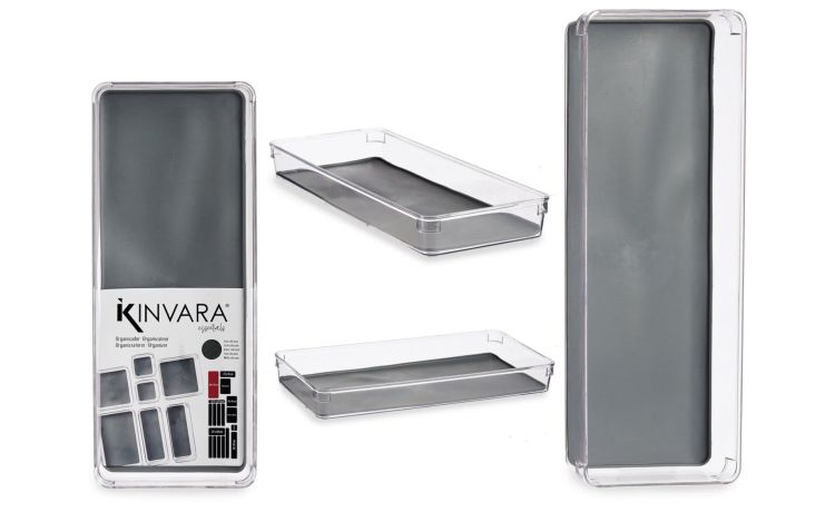 Organizer per cassetti grigio 40x16