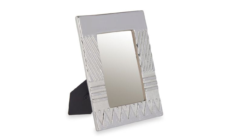 Silver cornice in ceramica argento 19x23 cm- -Argento-Ceramica-23 cmx19 cm