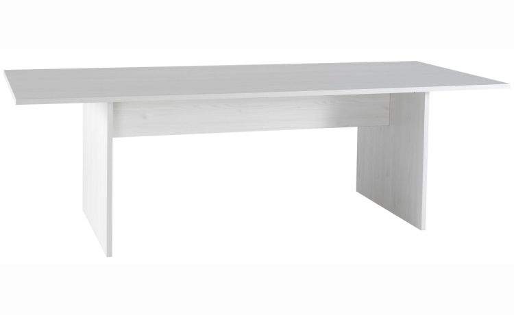 Pixel tavolo ufficio colore betulla-Misure L 240 x P 100 x H 76 cm-Legno bianco-Pannello-76 cmx240 cm